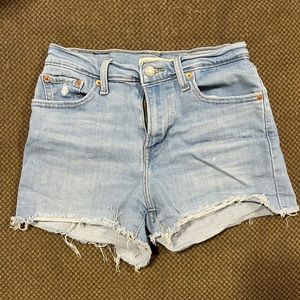 Blue Levi Jean Shorts. Size 26